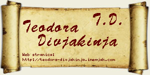 Teodora Divjakinja vizit kartica